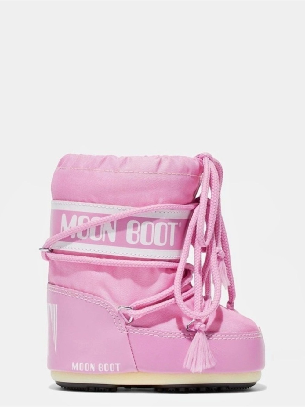 Moon Boot Kids BABY ICON MINI PINK NYLON BOOTS EU 19/22 US 4/6.5C